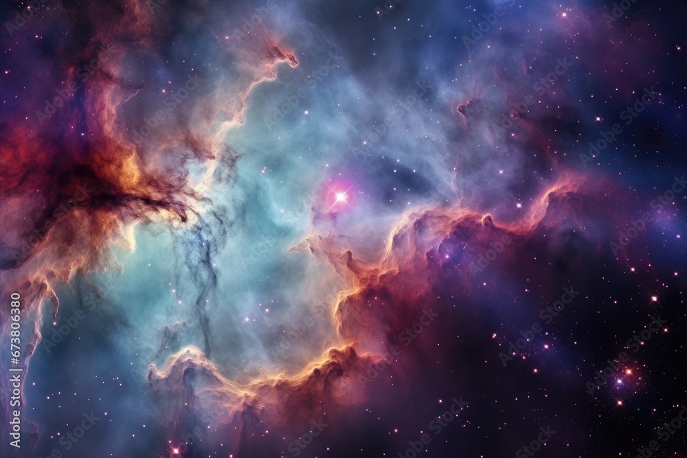 Obraz premium A Colorful Galaxy Filled With Dazzling Stars