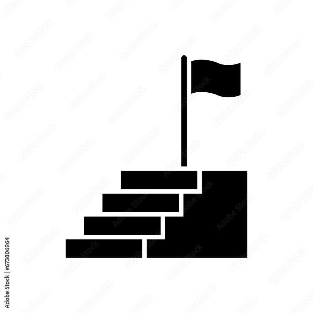Stairs icon. Steps to success. Vector icon isolated on white background. Stairs icon. Steps to success. Vector icon isolated on white background.