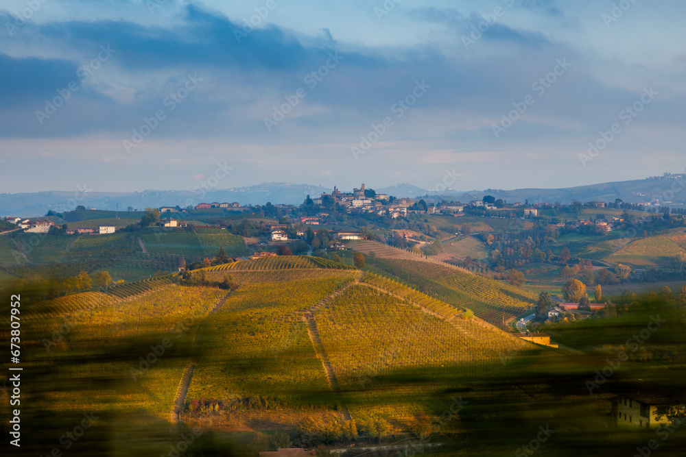 vineyards near Neive, Piedmont in autumn