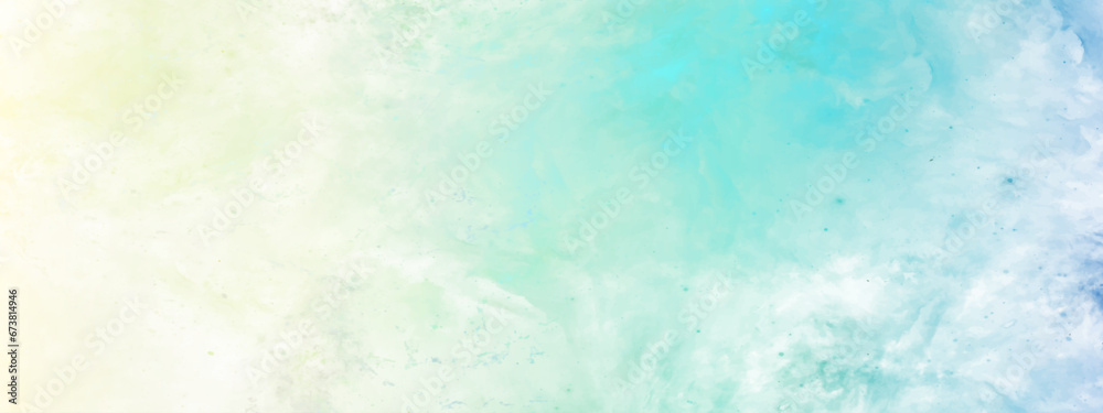 abstract watercolor background The white blue sky watercolor smoke cloudy sea beach pattern underwater image wallpaper background modern summer template offer page watercolor hand-painted background  - obrazy, fototapety, plakaty 