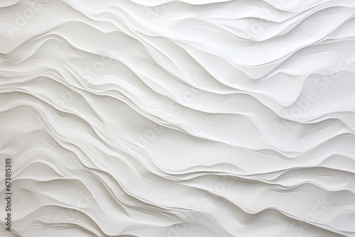 A Close-Up of a White Wall with Wavy Lines