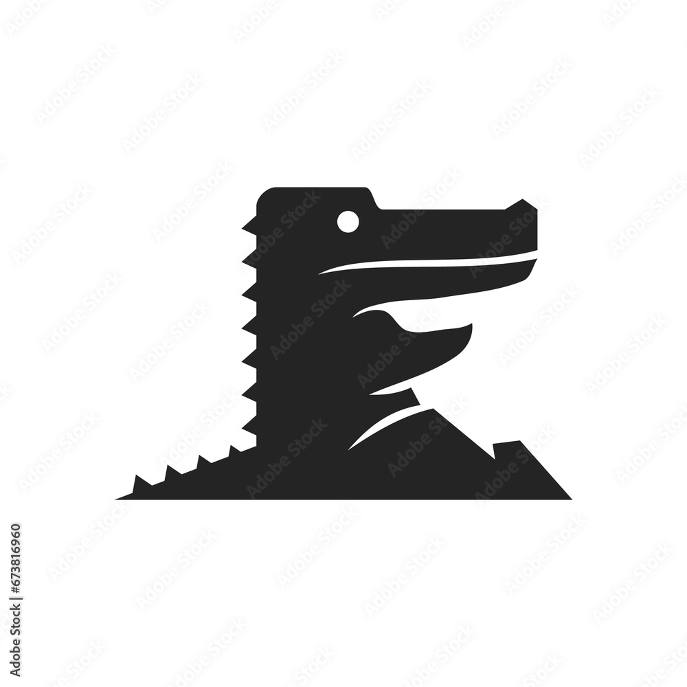 crocodile logo template Isolated. Brand Identity. Icon Abstract Vector graphic