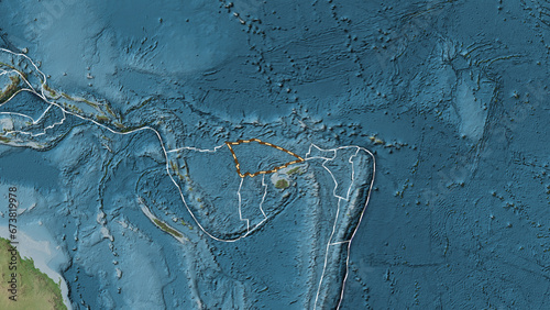 Balmoral Reef plate dashed. Eckert III. Topografic