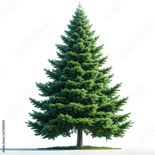 Fir tree isolated on a white background.
