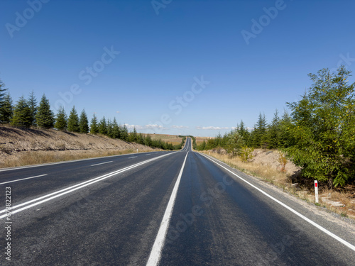 Cleanliness and quality of the roads in the highway region and afforestation and landscaping on the roadsides © emerald_media