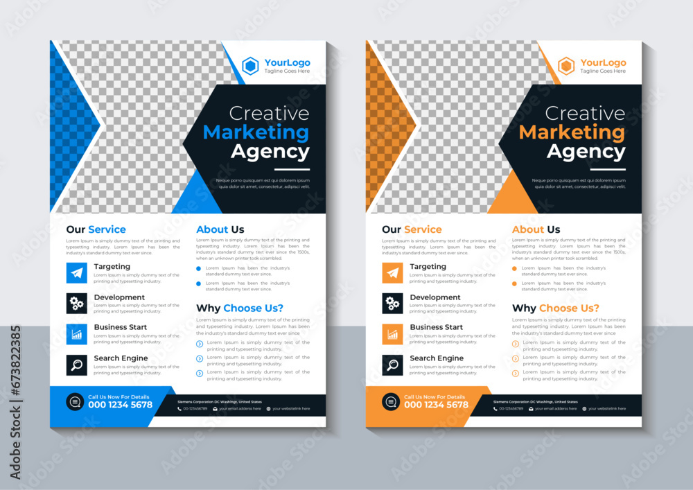 Obraz premium Modern Creative Flyer Design Template, Marketing, Annual Report, layout, Vector Illustrator