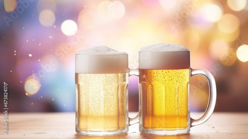 Beer in Celebratory Mood and Bokeh Effect