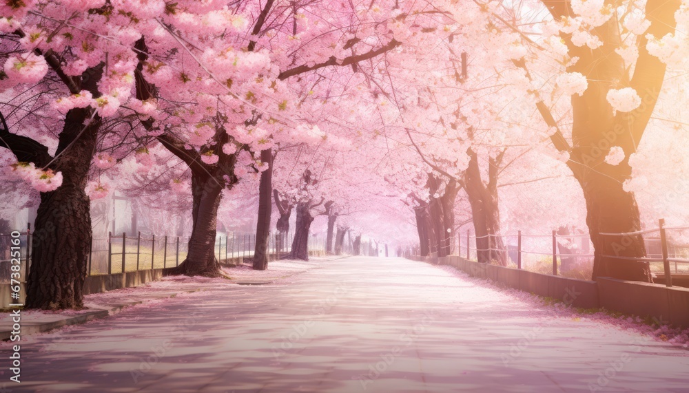 Cherry Blossom in Bokeh and Blurred Effect Cherry Blossom in Bokeh and Blurred Effect