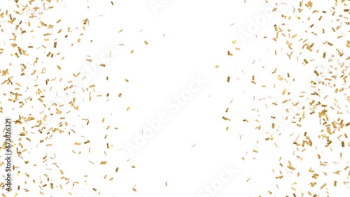 deux jets de confettis sur les bords de l'image - couche alpha séparée