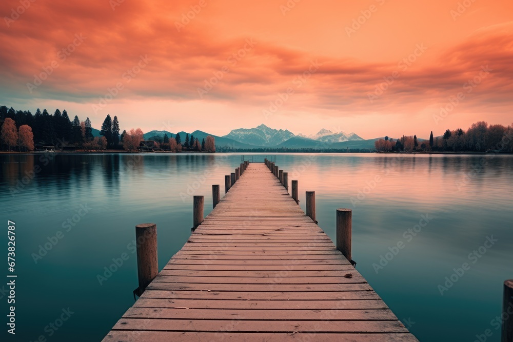 A Serene Dock Amidst the Tranquil Waters