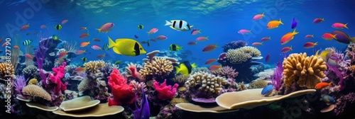 Colorful underwater world with a big variety of Sealife in tropical ocean © rabbit75_fot