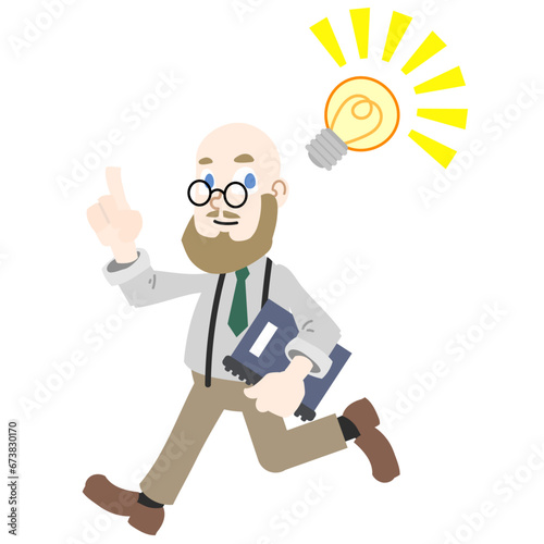 a teacher runs and gets an idea