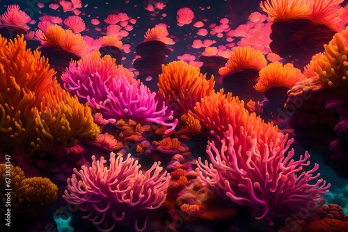 coral reef in aquarium 4k, 8k, 16k, full ultra HD, high resolution and cinematic photography ©  ALLAH LOVE