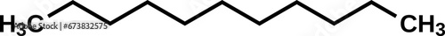 Undecane structural formula, vector illustration