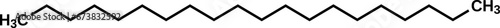 Icosane structural formula, vector illustration 