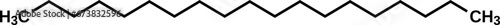 Nonadecane structural formula, vector illustration