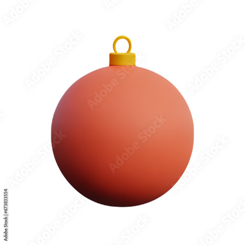 christmas ball isolated on white