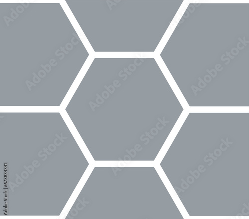 Hexagons honeycomb grey background. Empty template with place for design, photo, Infographic, collages. Vector Mockup. EPS10. 