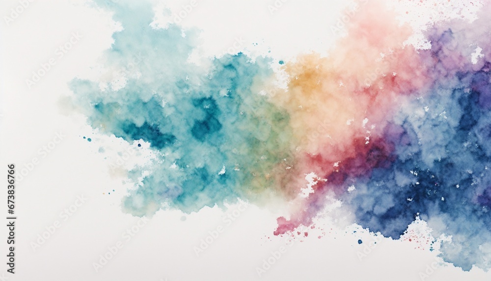 Colorful watercolor abstract paint brush splatter background