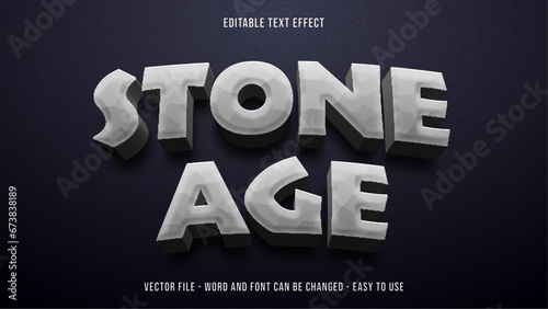 Editable text effect stone mock up, bold text style