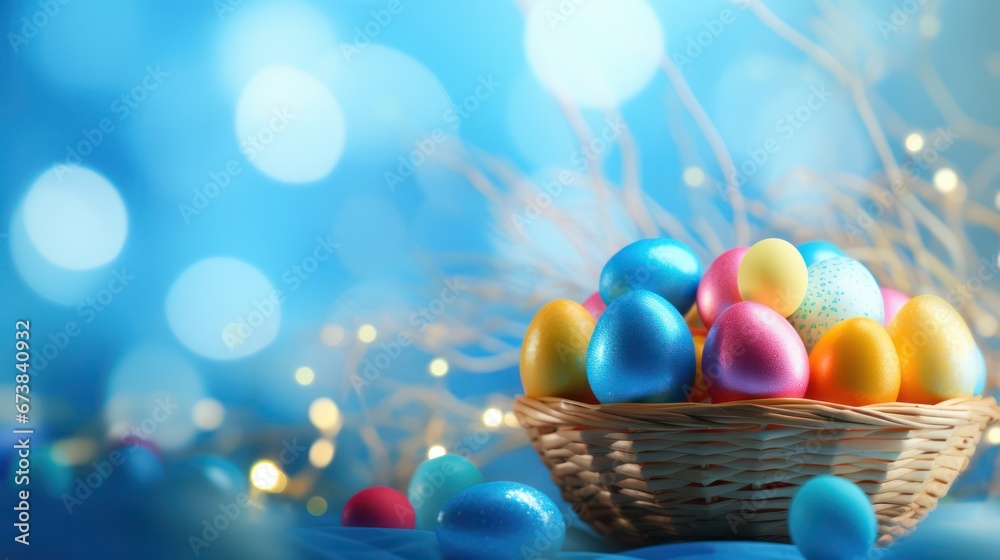 Easter Eggs In colorful and Bokeh Effects Easter Eggs In colorful and Bokeh Effects