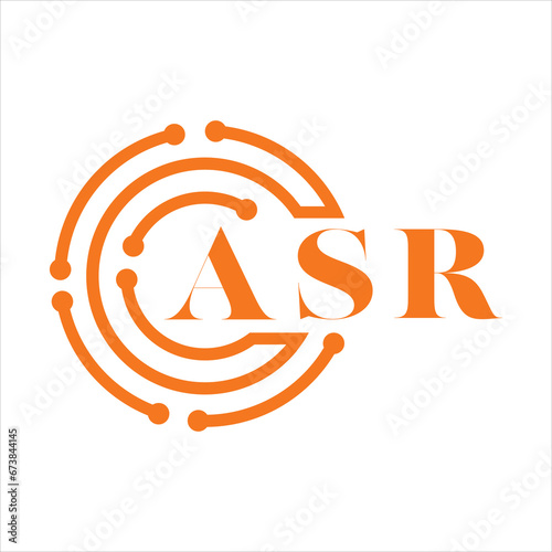 ASR letter design. ASR letter technology logo design on white background. ASR Monogram logo design for entrepreneur and business.
 photo