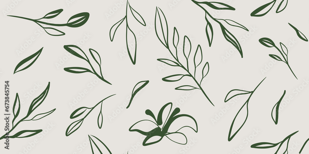 Botanical seamless pattern illustration floral graphic. Floral background. Vector
