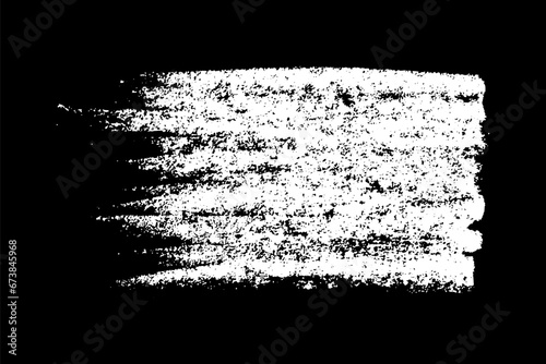 Scribble hand drawn in chalk on black background. Monochrome stain element. Digitally generated image. Vector illustration.  