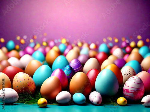 Easter Egg Background. Generative AI