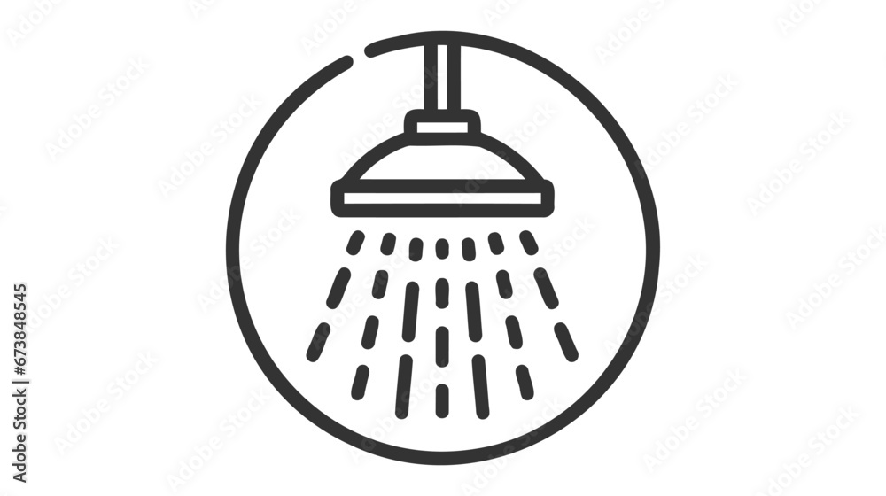 Obraz premium Shower icon on white background. Vector illustration