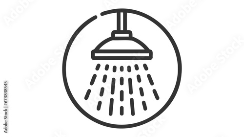 Shower icon on white background. Vector illustration