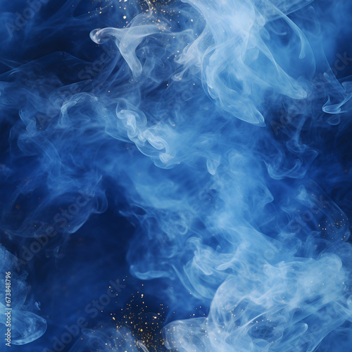 Seamless Smoke Pattern | Colorful Smoke | Blue and White