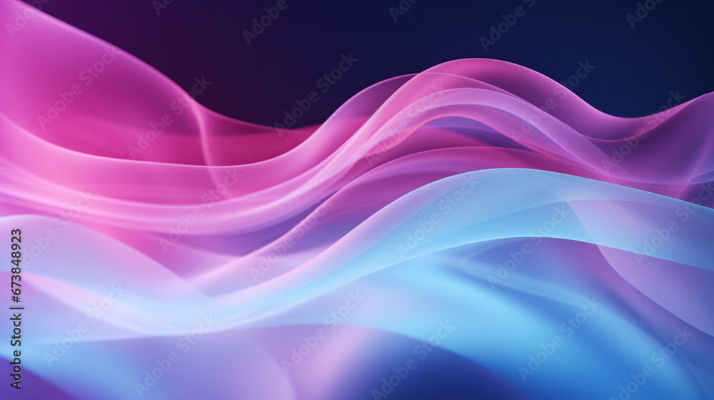 abstract blue and pink wavy background, in the style of realistic hyper-detail, light purple and crimson, shiny, smooth and curved lines, flowing fabrics abstract blue and pink wavy background, in the style of realistic hyper-detail, light purple and crimson, shiny, smooth and curved lines, flowing fabrics
