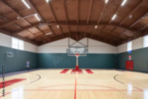 Blur basketball court view background,without player.