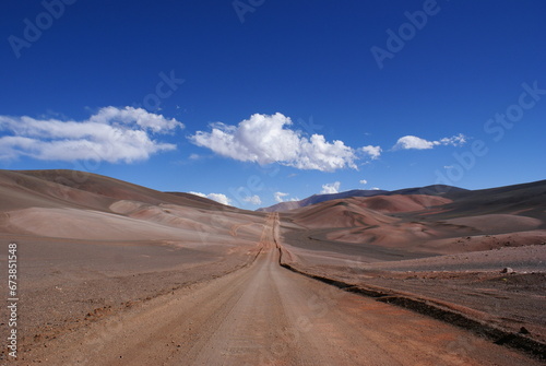 Route et paysage d  sertique en Argentine