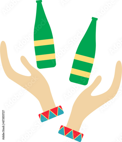 Pin juggling illustration