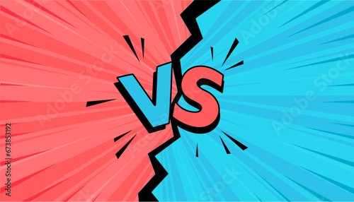 Versus screen. Vs battle or duel. Vector background