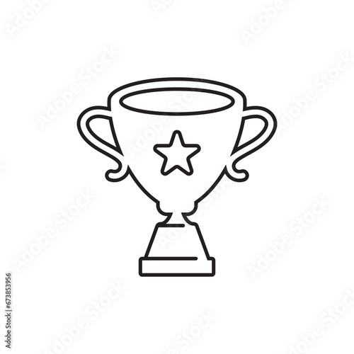 trophy icon design vector isolated