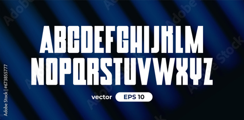 Tall font isolated. Extra condensed alphabet. High narrow letters. Bold. Uppercase. Vector illustration eps10.