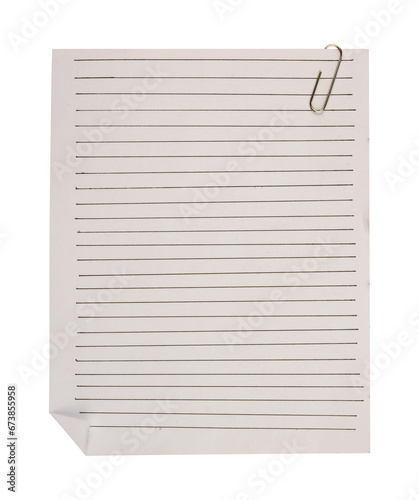 white paper stripes with pin