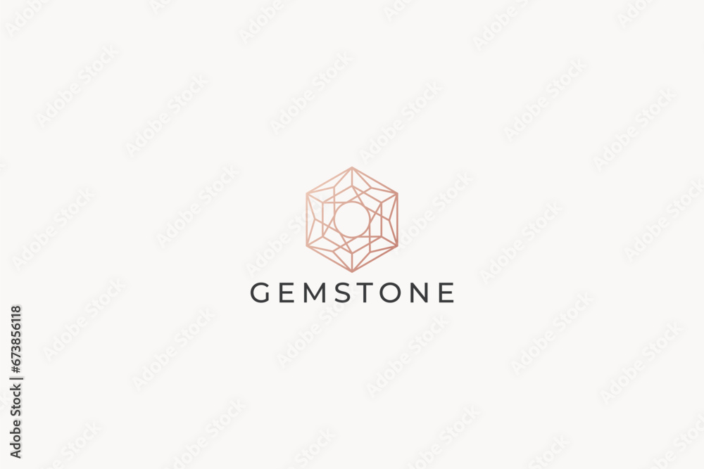 Gem Gemstone Luxury Business Fashion Boutique Jewelry Geometric Abstract Logo Template Gem Gemstone Luxury Business Fashion Boutique Jewelry Geometric Abstract Logo Template