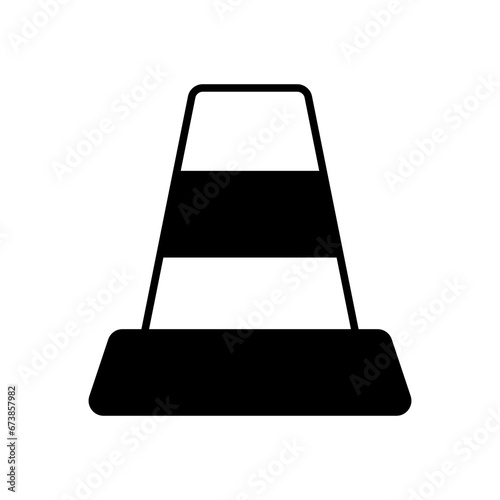 traffic cone icon. solid icon