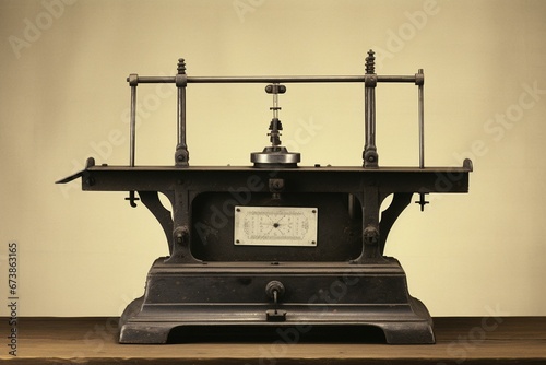 paragraph - weighing machine. Generative AI photo
