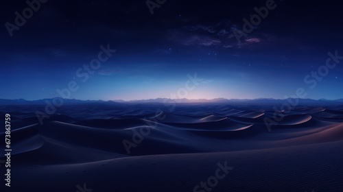 abstract landscape in blue and purple colors