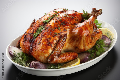 An aromatic roast chicken for thanksgiving festival