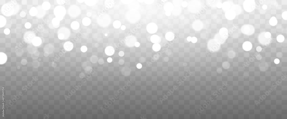 Bokeh effect on a transparent background. Vector illustration. Bokeh effect on a transparent background. Vector illustration.