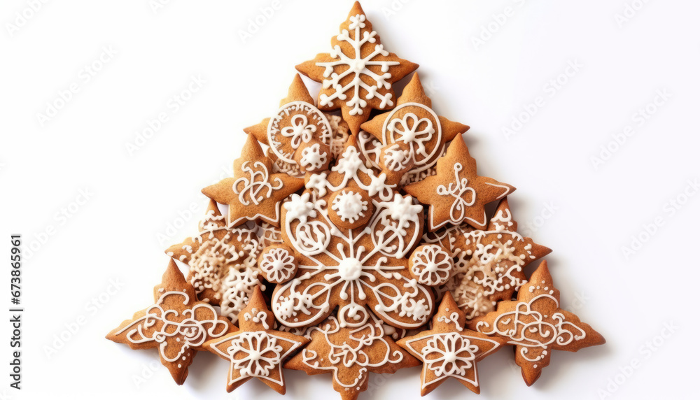Christmas tree Gingerbread cookies in a decorative arts style Christmas tree Gingerbread cookies in a decorative arts style