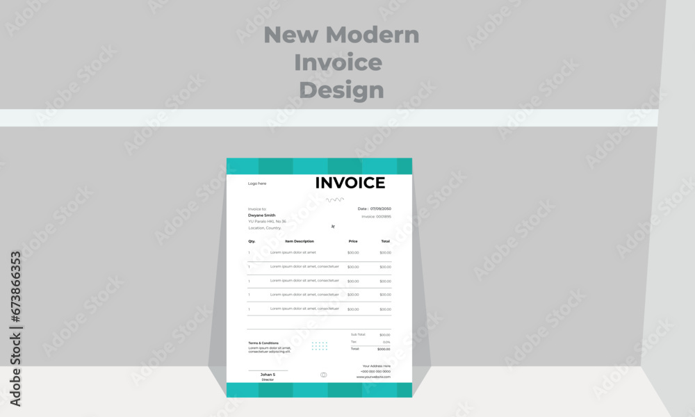 Modern & Stylish Invoice design template Modern & Stylish Invoice design template