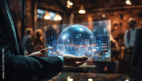 hand of Businessman holding tablet and management group © IMRON HAMSYAH