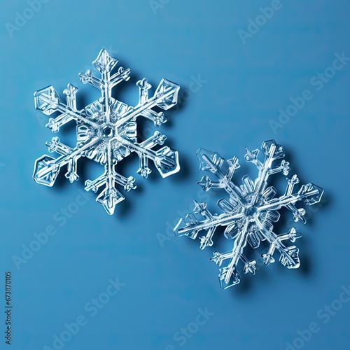 snowflakes on blue background